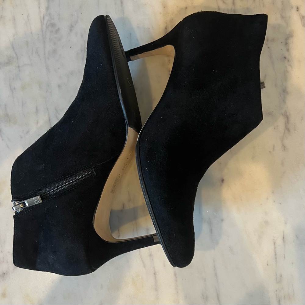 Pelle Moda Black Suede Booties in Box Size 7 - Picture 5 of 8